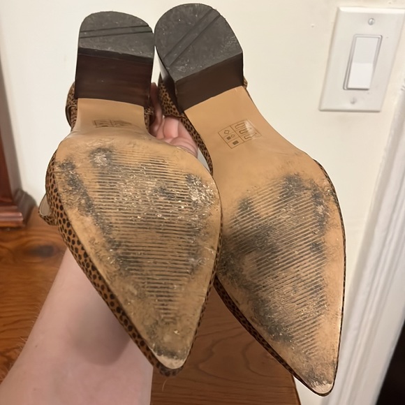 The Madison by Market and Spruce sz 8.5 stacked heel ankle strapped camel heels - Picture 5 of 5